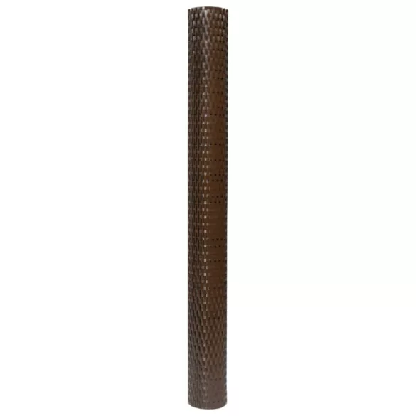 barna és fekete polyrattan erkélyparaván 300x80 cm