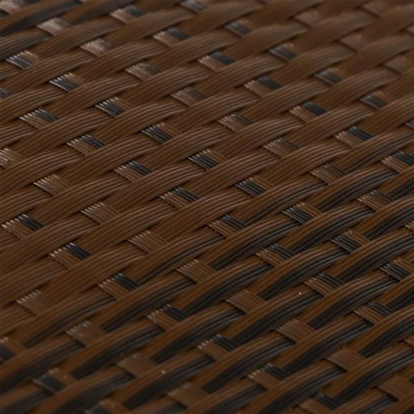 barna és fekete polyrattan erkélyparaván 300x80 cm