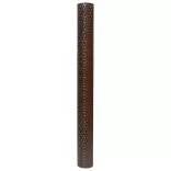 barna és fekete polyrattan erkélyparaván 300x90 cm