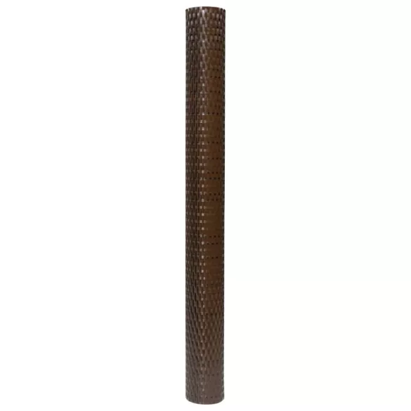 barna és fekete polyrattan erkélyparaván 300x90 cm