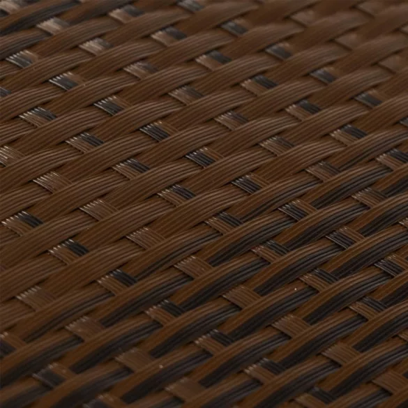 barna és fekete polyrattan erkélyparaván 300x90 cm