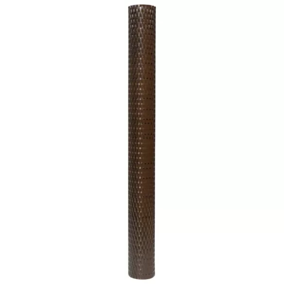 barna és fekete polyrattan erkélyparaván 400x90 cm