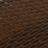 barna és fekete polyrattan erkélyparaván 600x100 cm