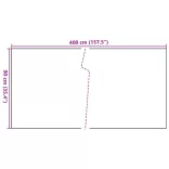 fekete polyrattan erkélyparaván 400x90 cm