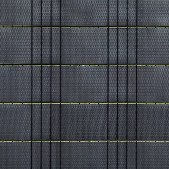 5 db antracitszürke polyrattan erkélyparaván 255 x 19 cm