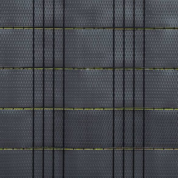 10 db antracitszürke polyrattan erkélyparaván 255 x 19 cm