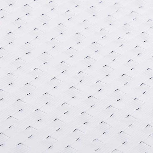 10 db fehér polyrattan erkélyparaván 255 x 19 cm