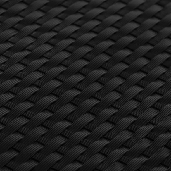 5 db fekete polyrattan erkélyparaván 255 x 19 cm