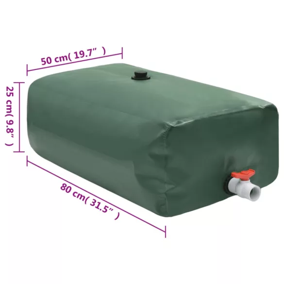 összecsukható PVC víztartály csappal 100 L