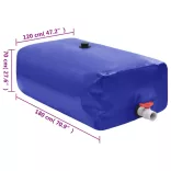 összecsukható PVC víztartály csappal 1500 L