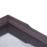 szürke tömör fenyőfa növénytartó asztal polcokkal 78x38x82,5 cm