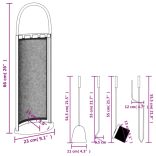 5 darabos acél kandallószerszám-készlet 23 x 15 x 66 cm