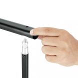 fekete háttértartó állványrendszer 600 x 300 cm