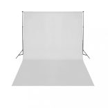 teleszkópos háttér állványrendszer + fehér háttér 3 x 5 m