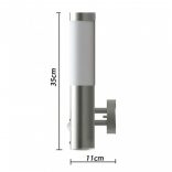 Kültéri fali lámpák 2 db mozgásérzékelővel rozsdamentes acél