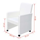 4 db fehér műbőr étkezőszék