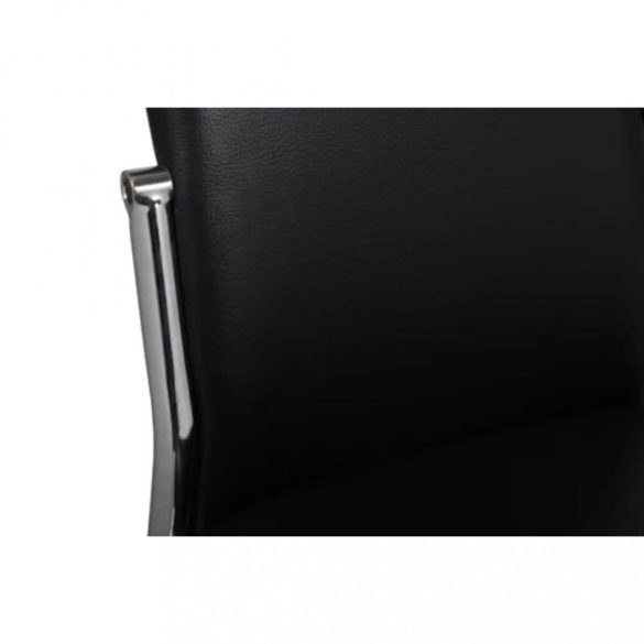6 db fekete műbőr étkezőszék