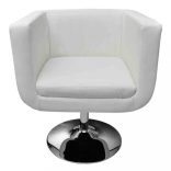 2 db fehér műbőr bárszék