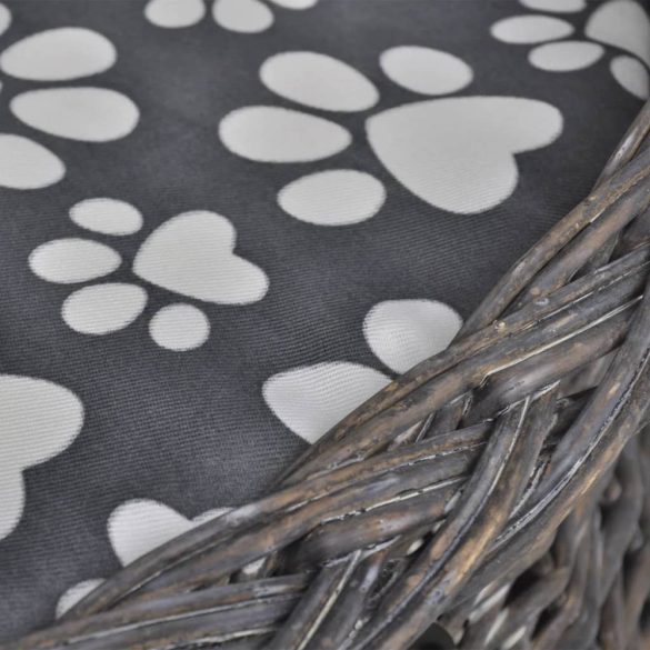 Fűzfa macskabútor kisállatház/ágy/kaparóoszlop párnával