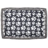 Négyzet alakú fűzfa macskabútor kisállatház/ágy/kaparóoszlop párnával