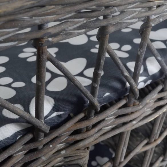 Négyzet alakú fűzfa macskabútor kisállatház/ágy/kaparóoszlop párnával