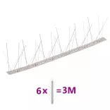 6 db 3 m-es 5-soros rozsdamentes acél madár- és galambtüske