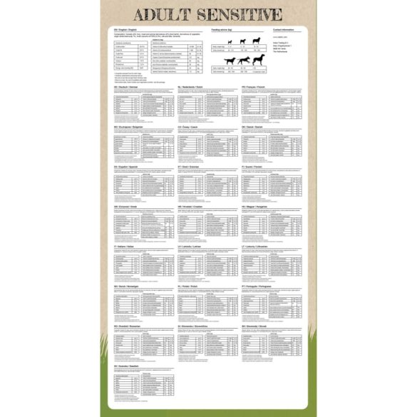 „Adult Sensitive Lamb & Rice” prémium száraz kutyatáp 15 kg