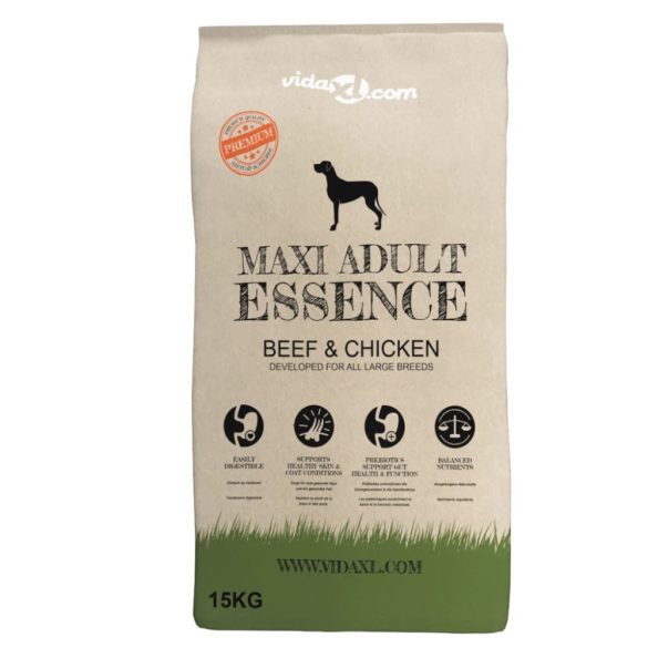 „Maxi Adult Essence Beef & Chicken” prémium kutyatáp 15 kg	