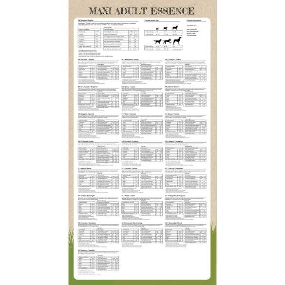 „Maxi Adult Essence Beef & Chicken” prémium kutyatáp 15 kg	
