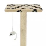 bézs macskabútor szizál kaparófákkal 95 cm