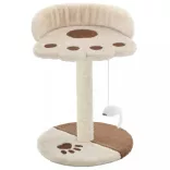 bézs/barna macskabútor szizál kaparófával 40 cm