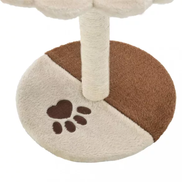 bézs/barna macskabútor szizál kaparófával 40 cm