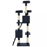 kék macskabútor szizál kaparófákkal 170 cm