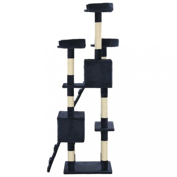 kék macskabútor szizál kaparófákkal 170 cm