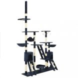 kék macskabútor szizál kaparófákkal 230-250 cm