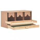 3 rekeszes tömör fenyőfa tyúk fészkelő 72 x 33 x 38 cm