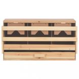 3 rekeszes tömör fenyőfa tyúk fészkelő 72 x 33 x 38 cm