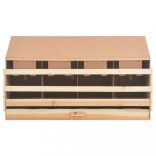 4 rekeszes tömör fenyőfa tyúk fészkelő 106 x 40 x 59 cm