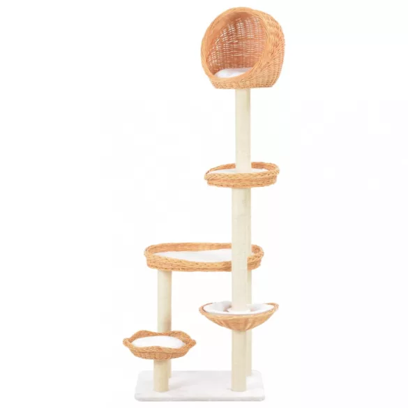 természetes fűzfa macskabútor szizál kaparófával