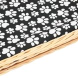 természetes fűzfa kutyakosár párnával 90 x 54 x 35 cm