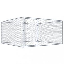 kültéri horganyzott acél kutyakennel 2 x 2 x 1 m
