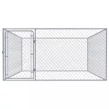 kültéri horganyzott acél kutyakennel 2 x 2 x 1 m