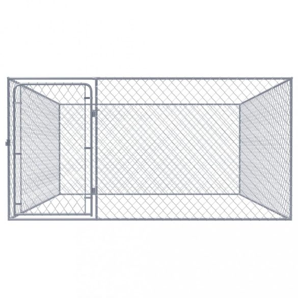 kültéri horganyzott acél kutyakennel 2 x 2 x 1 m