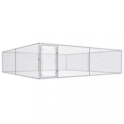 kültéri horganyzott acél kutyakennel 4 x 4 x 1 m