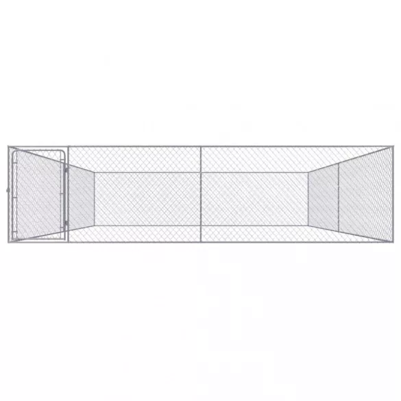 kültéri horganyzott acél kutyakennel 4 x 4 x 1 m