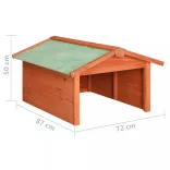 tömör fenyőfa robotfűnyíró-tároló 72 x 87 x 50 cm