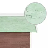 mokka és fehér színű fenyőfa robotfűnyíró-tároló 72x87x50 cm