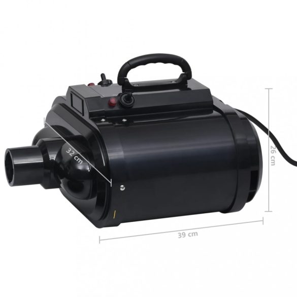 fekete dupla motoros kisállatszárító