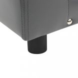 szürke plüss és műbőr kutyakanapé 81 x 43 x 31 cm