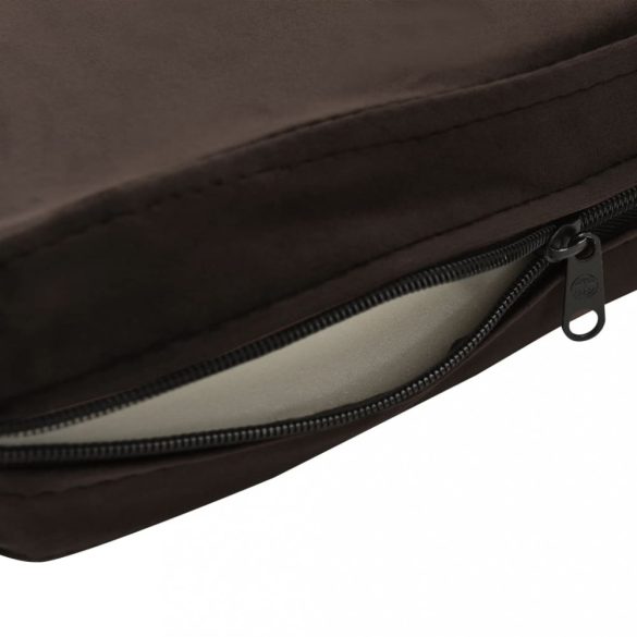 szürke plüss és műbőr kutyakanapé 81 x 43 x 31 cm